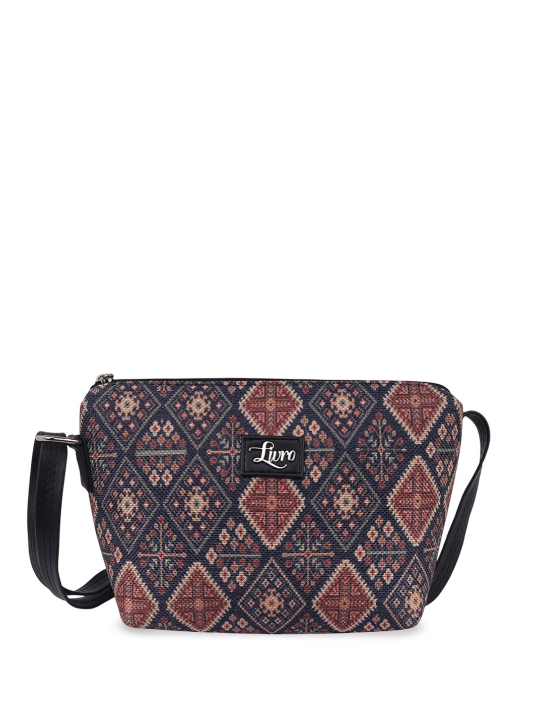 

LIVRO Floral Structured Sling Bag, Black