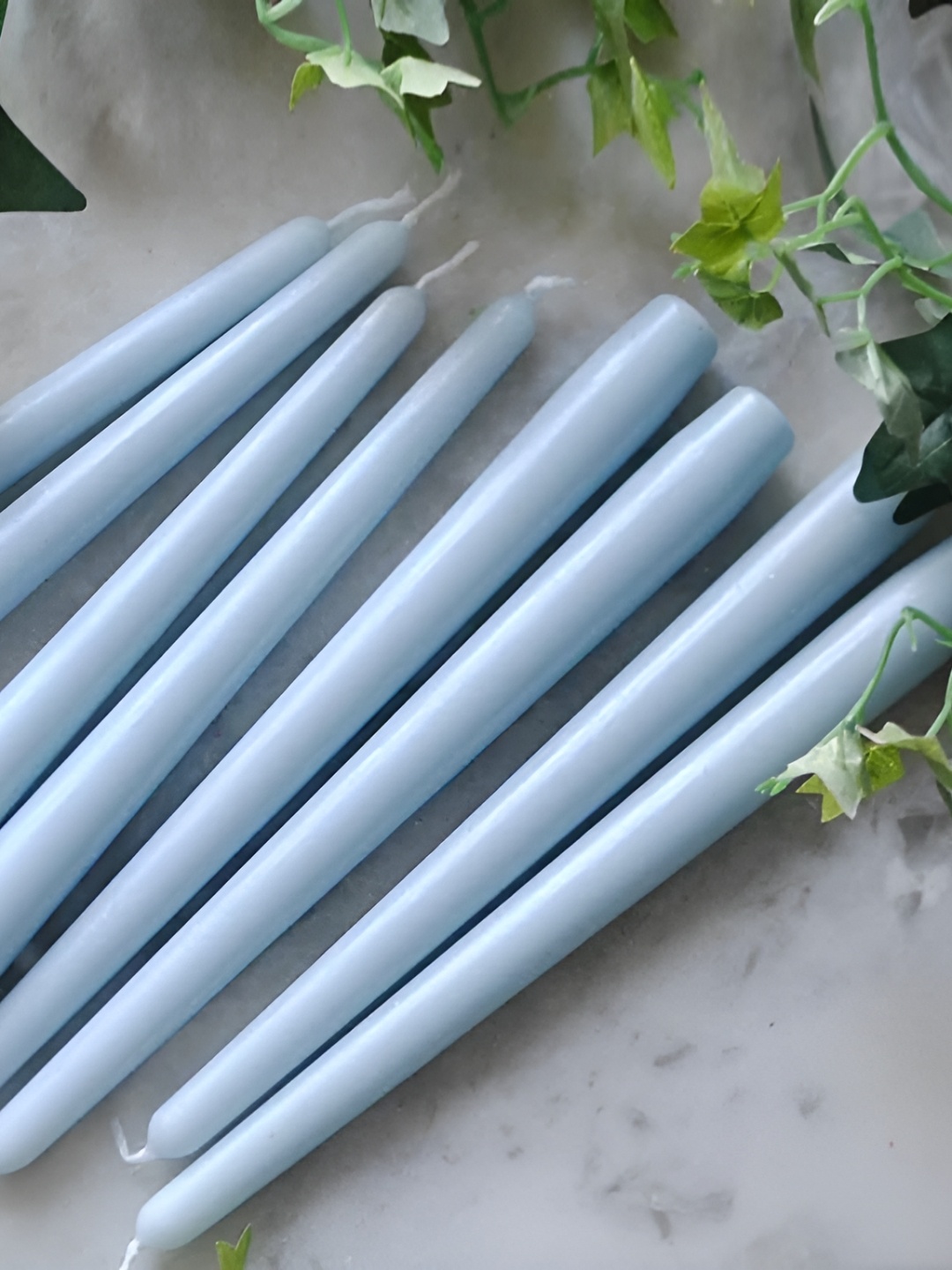 

atorakushon 8 Pcs Sky Scented Tapered Candle, Blue