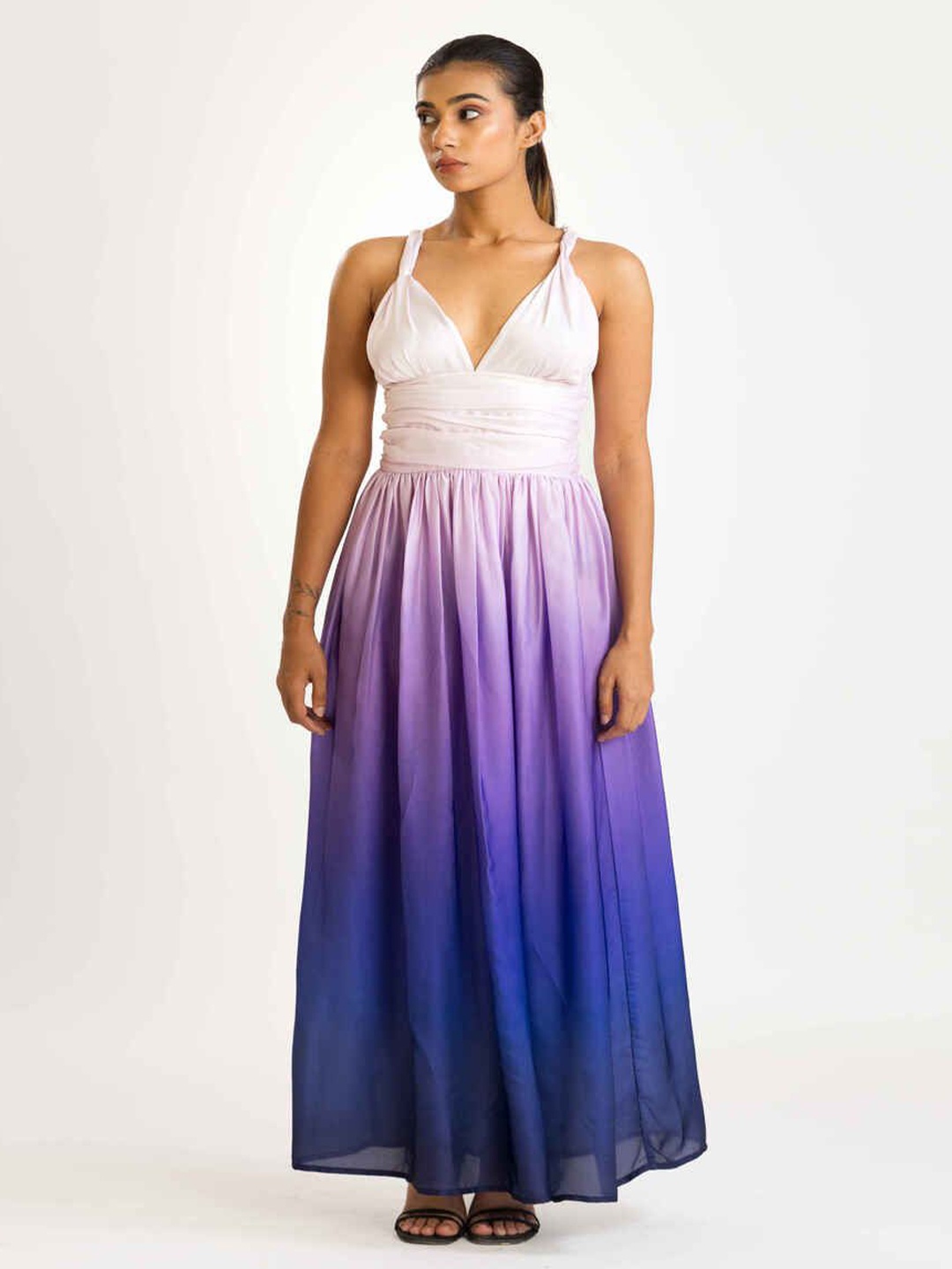 

Past Modern Women Ombre Dyed Maxi Dress, Purple