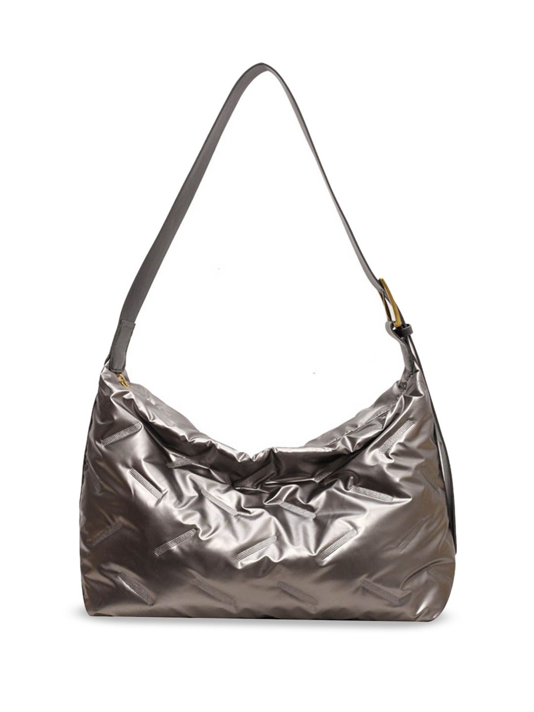 

StyleCast Half Moon Hobo Bag with Quilted, Grey