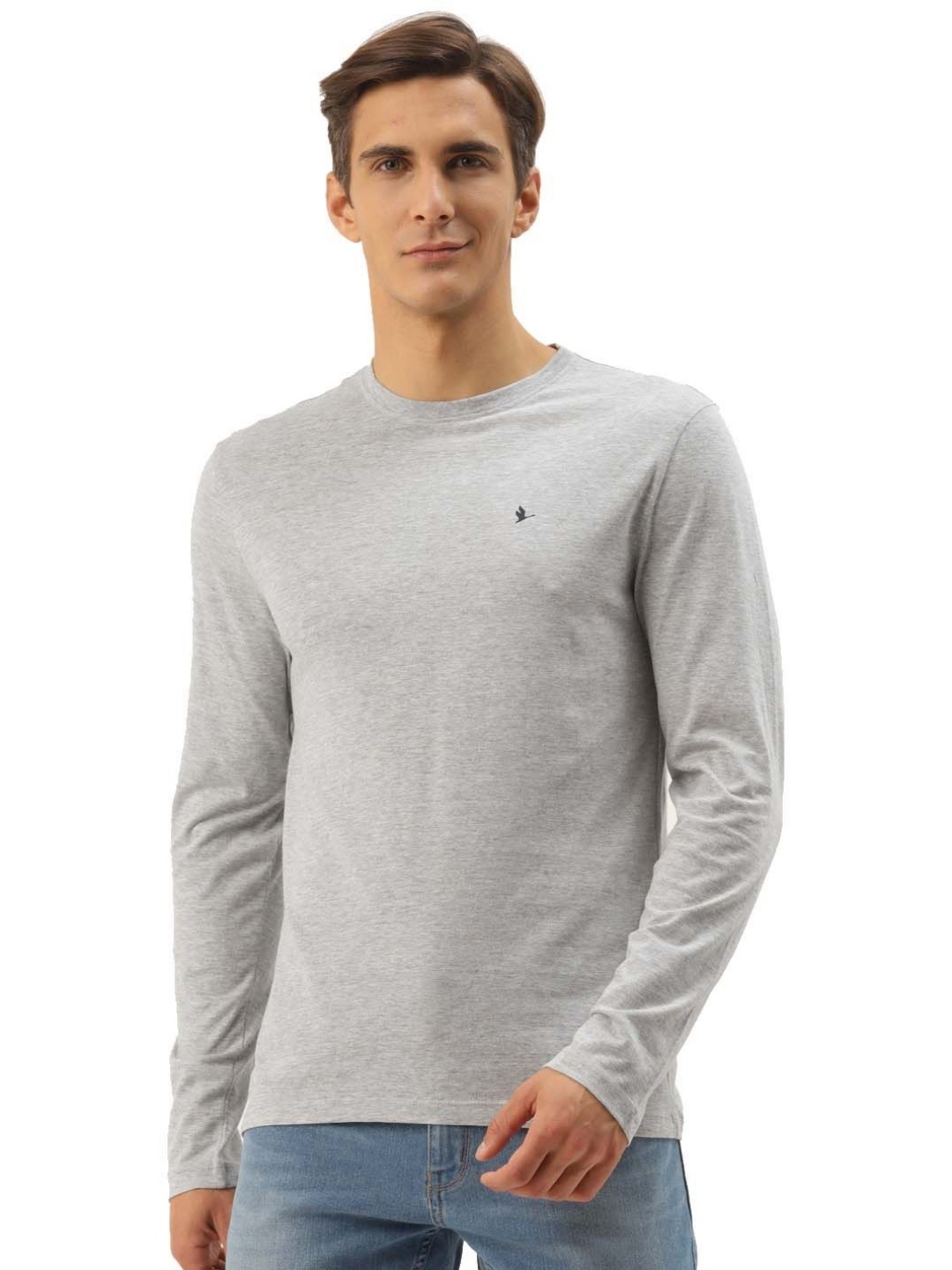 

AMSWAN Men Printed Cut Outs T-shirt, Grey