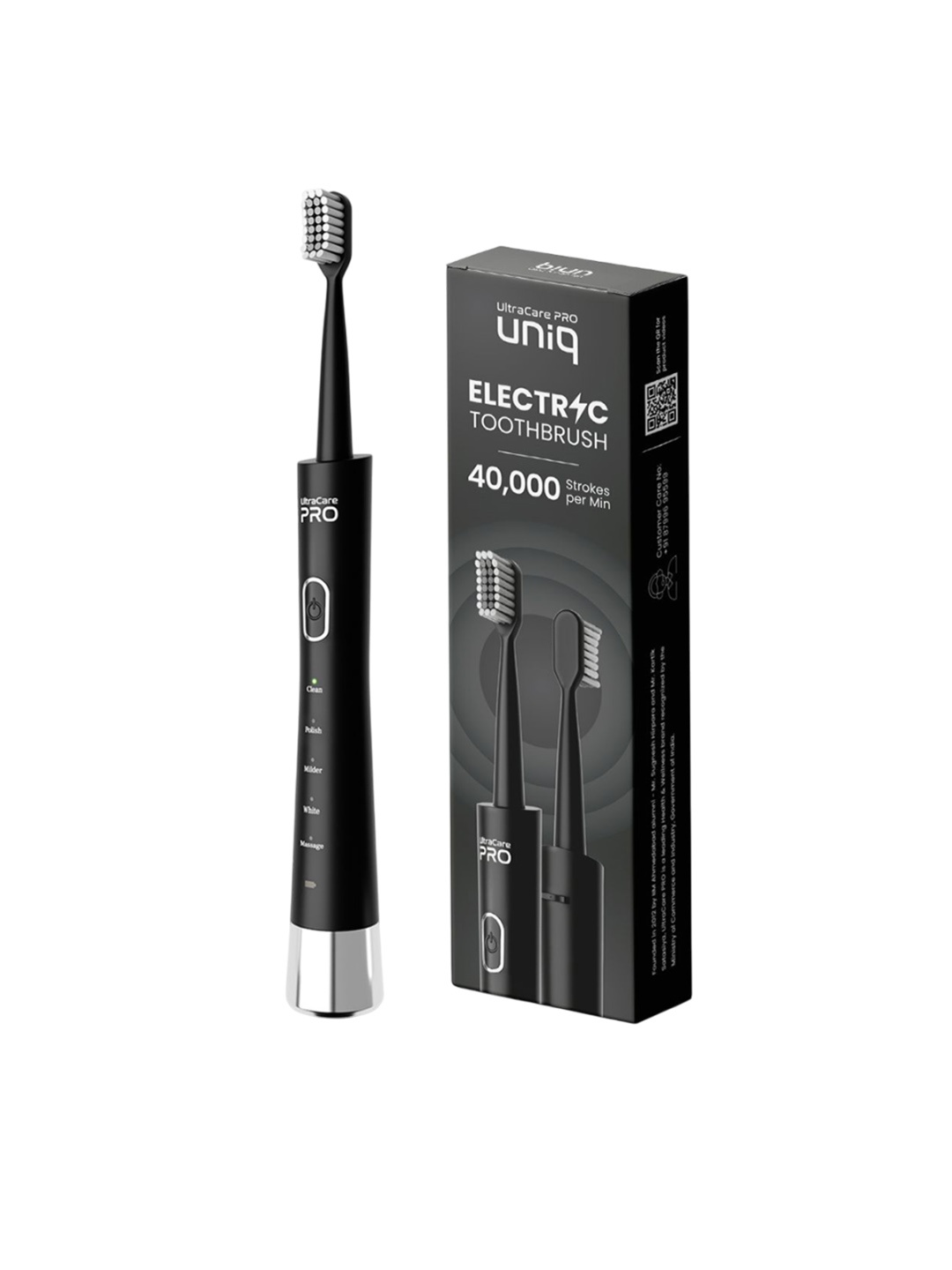 

UltraCare PRO UNIQ Rechargeable Toothbrush- Black