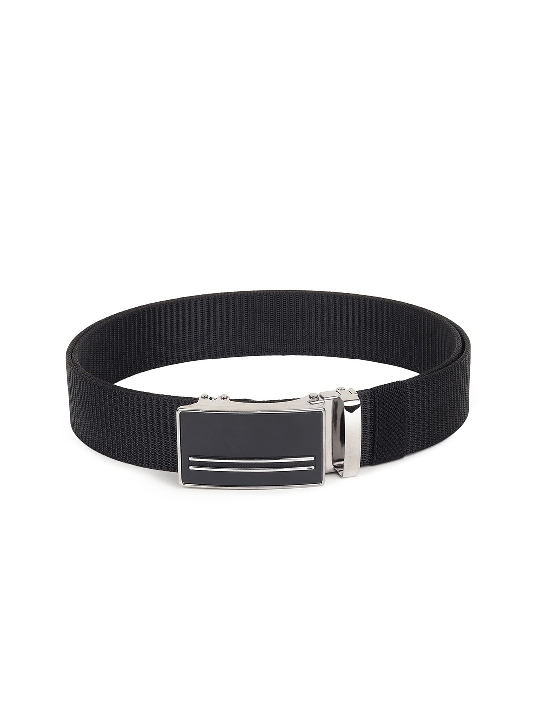 

Metronaut Men Textured Slim Belt, Black