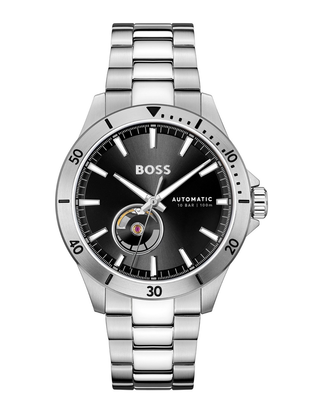 

BOSS Men Troper Automatic Analogue Automatic Solar Powered Watch, Black