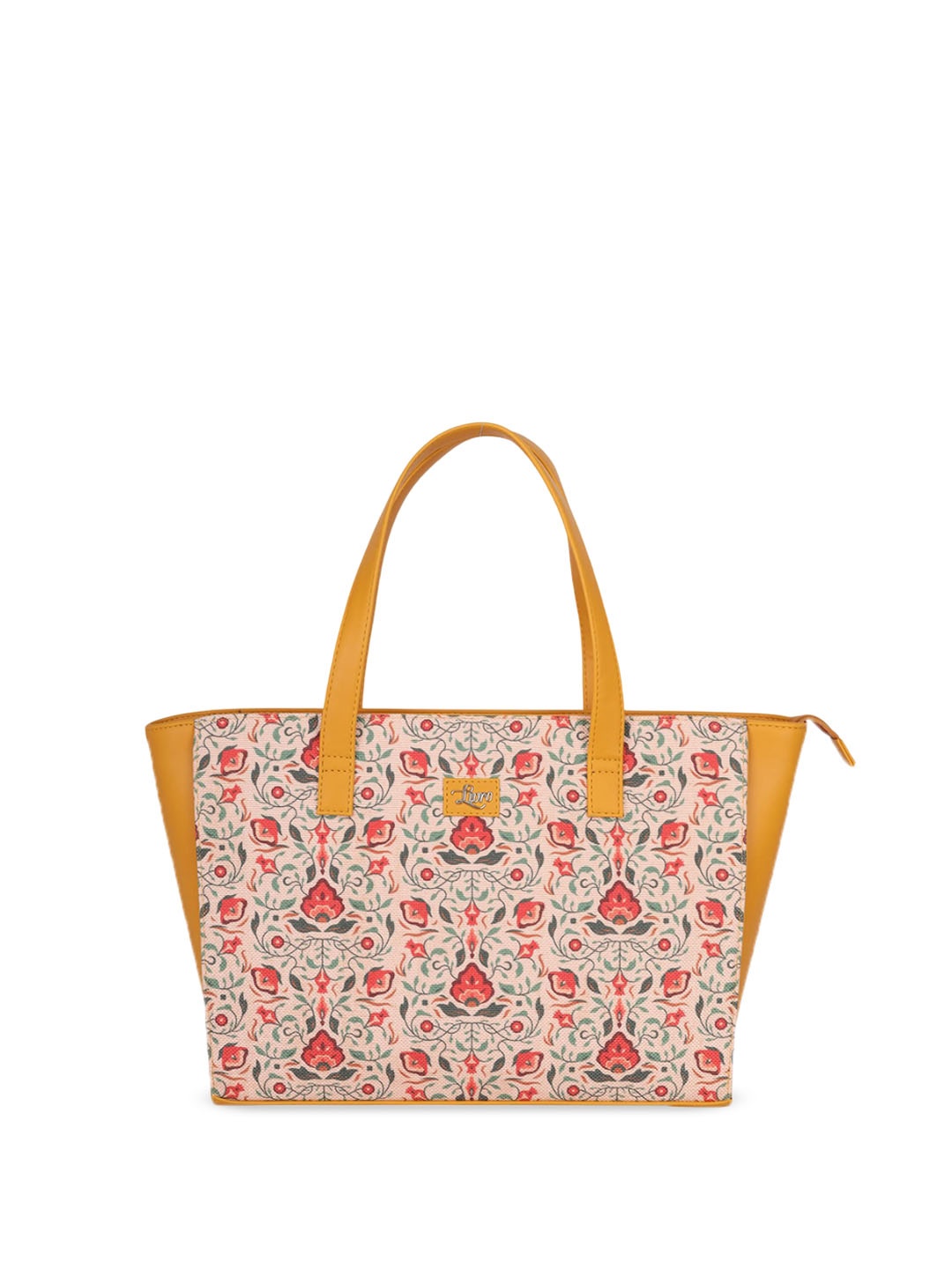 

LIVRO Floral Structured Tote Bag, Yellow