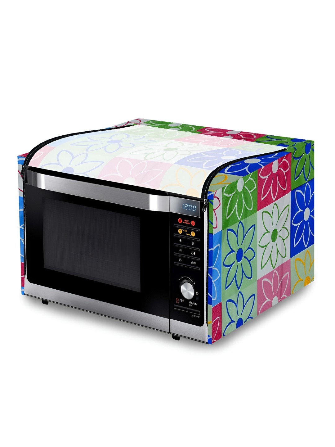 

KANUSHI INDUSTRIES Green & Blue Printed Waterproof Microwave Oven Cover