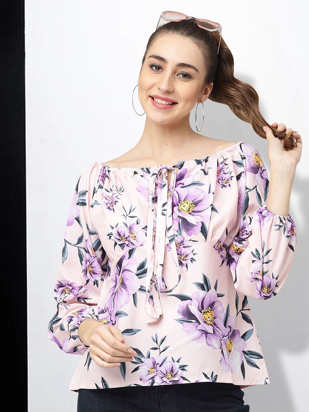 

MISS AYSE Floral Print Top, Multi