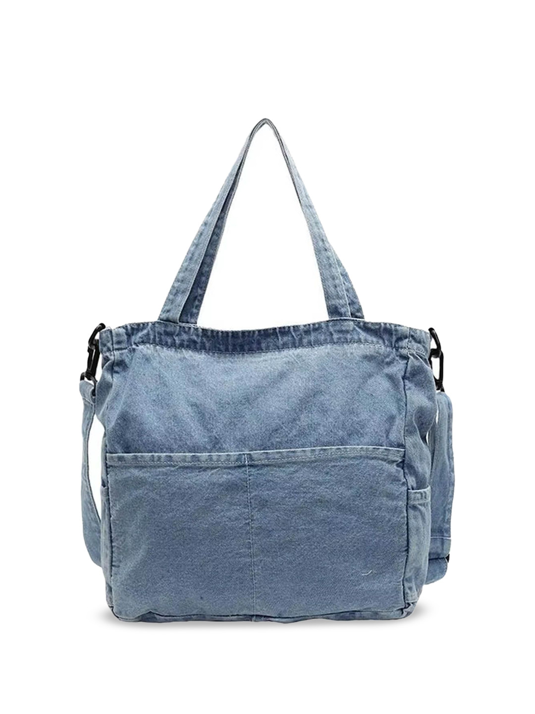 

StyleCast Oversized Shopper Handheld Bag with Fringed, Blue