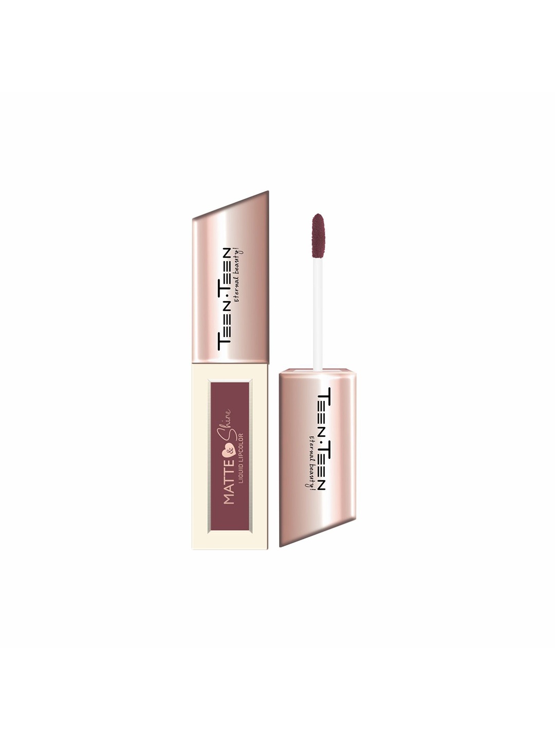 

TEEN TEEN COSMETICS Matte & Shine Waterproof Liquid Lip Colour - 4 ml - Nude Pink - 10