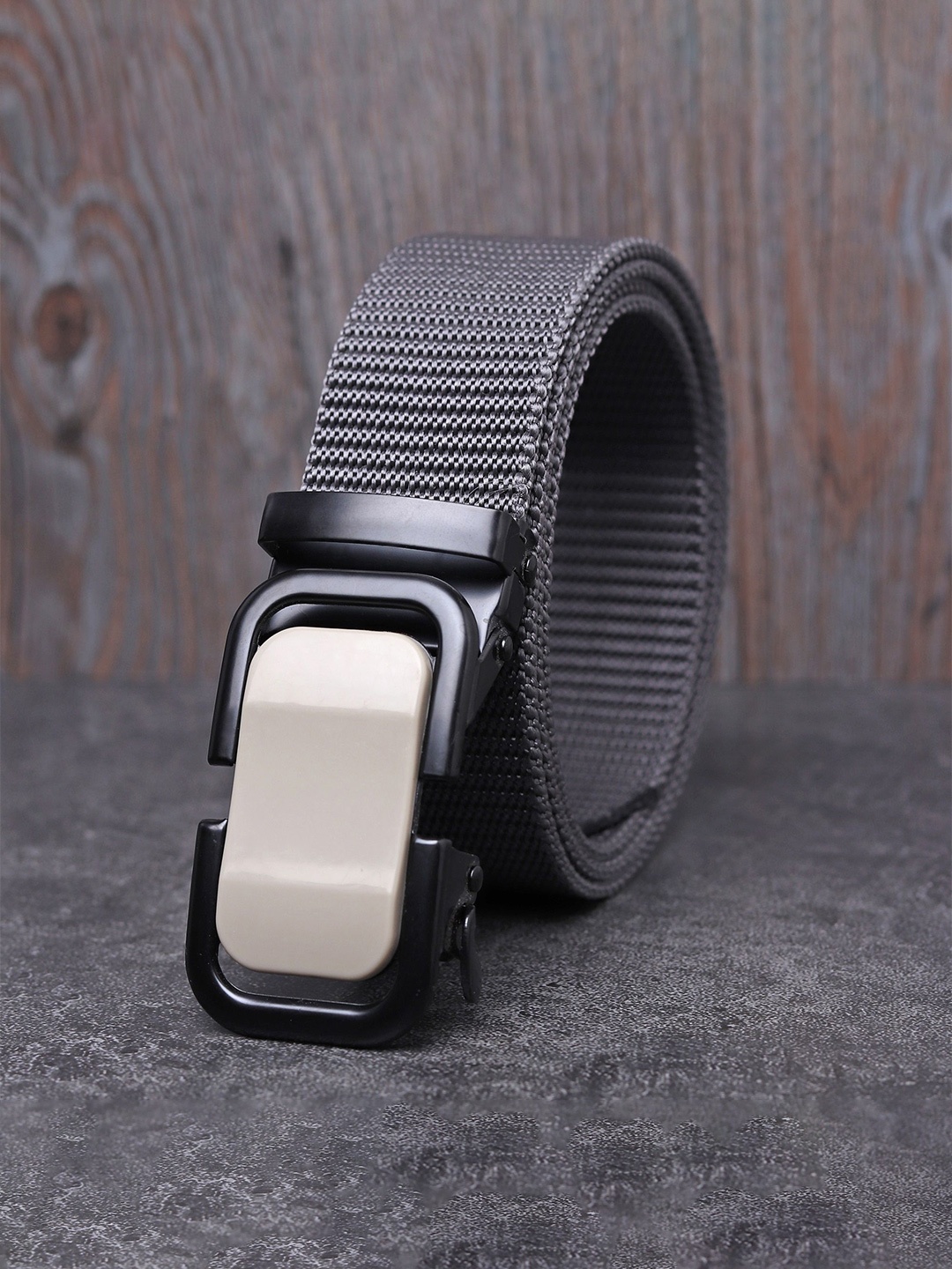 

Metronaut Men Textured Belt, Grey