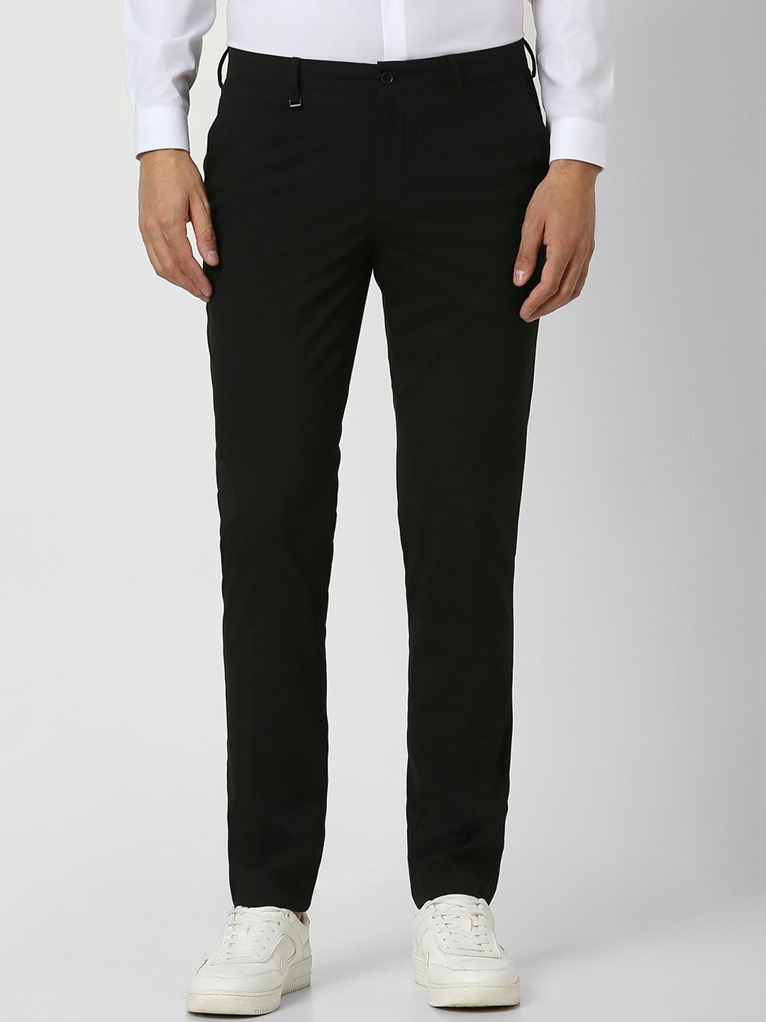 

Van Heusen Men Slim Fit Formal Trousers, Black