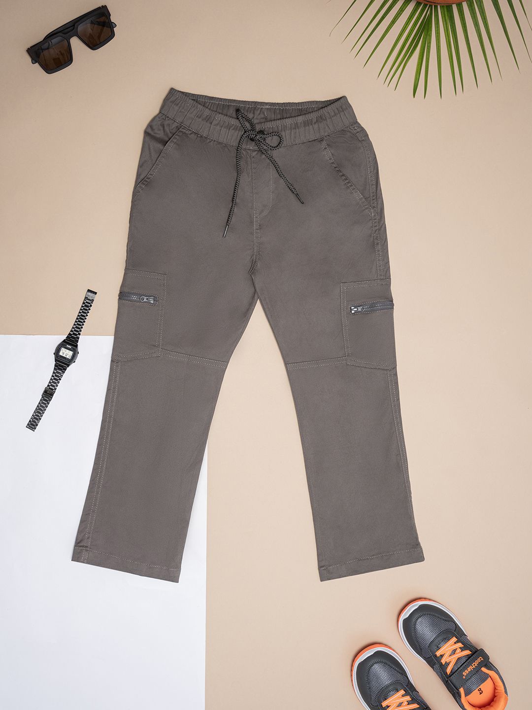 

Purple United Kids Boys Cargos Trousers, Grey