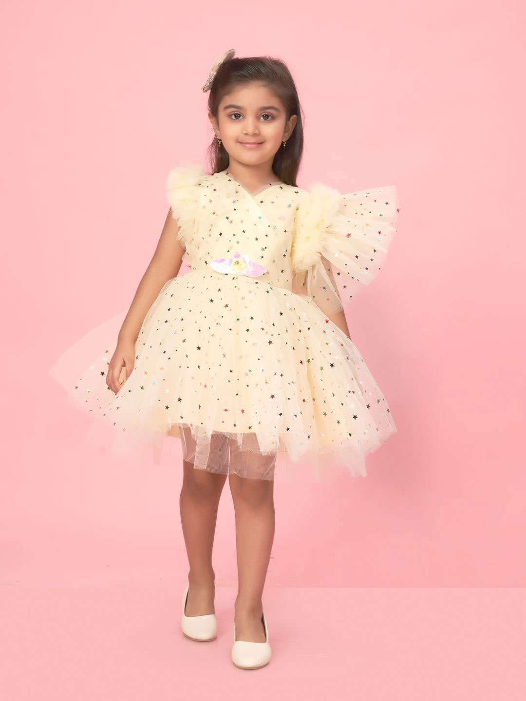 

Sangria Girls Embellished A-Line Dress, Yellow