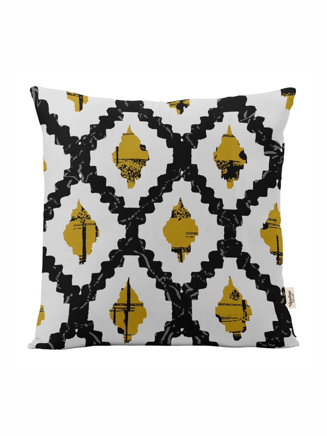 

Vargottam White Set of 5 Geometric Square Cushion Covers