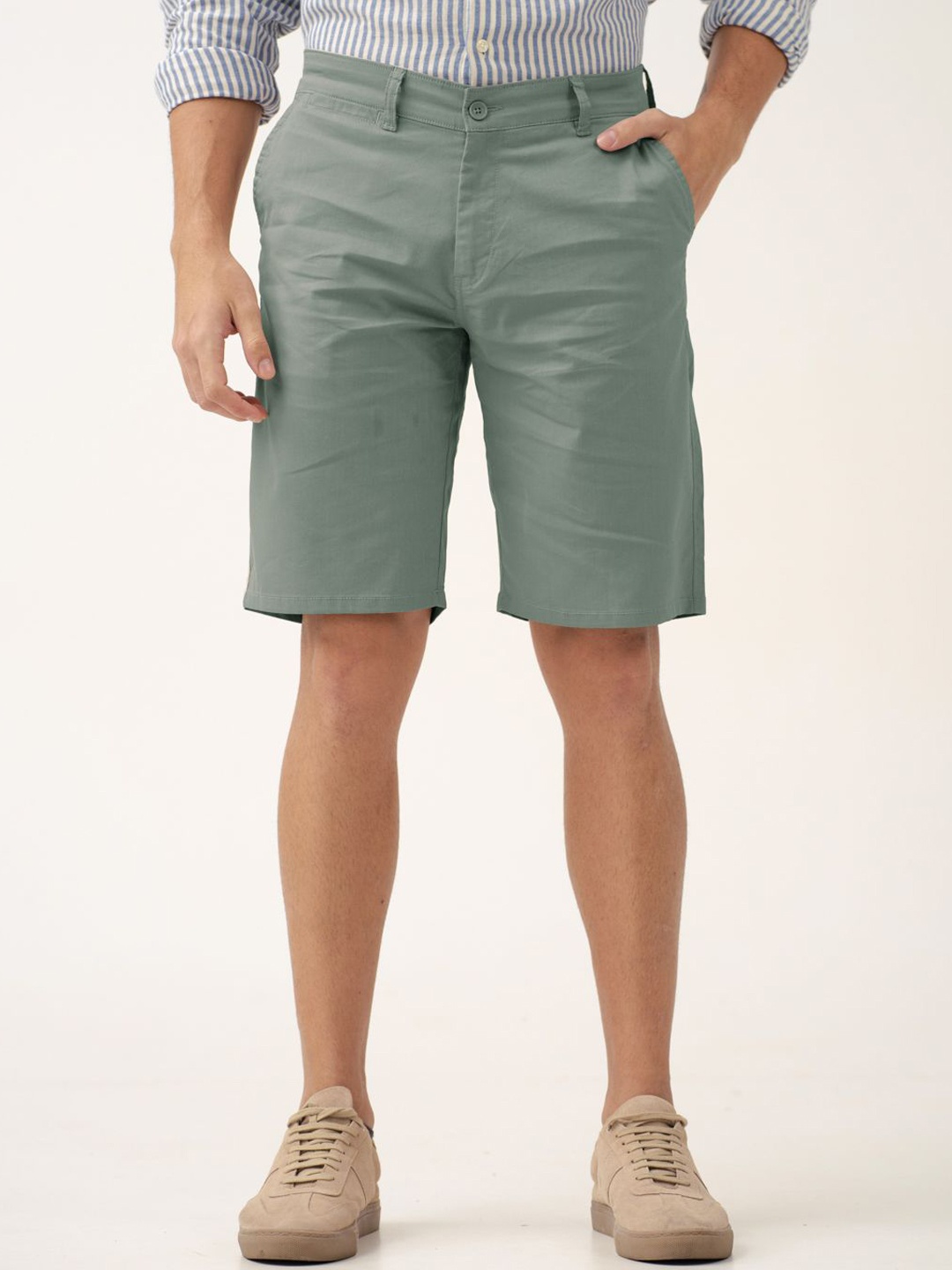 

The Pant Project Men Sprout Green Chino Shorts