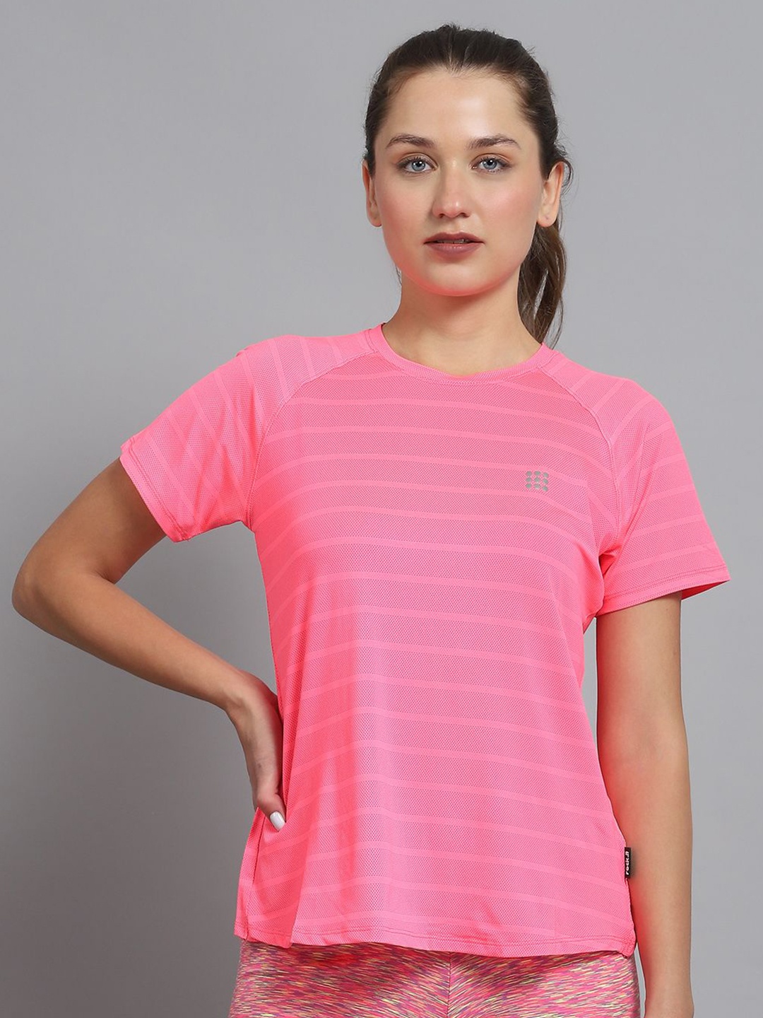 

rock.it Women Horizontal Stripes Top, Pink