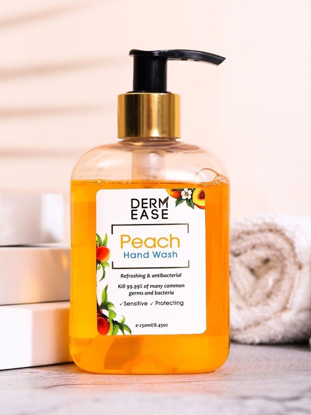 

DERMEASE Peach Hand Wash - 250 ml, Yellow