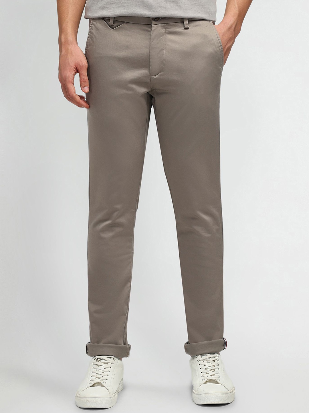 

Arrow Sport Men Slim Fit Chinos Trousers, Brown