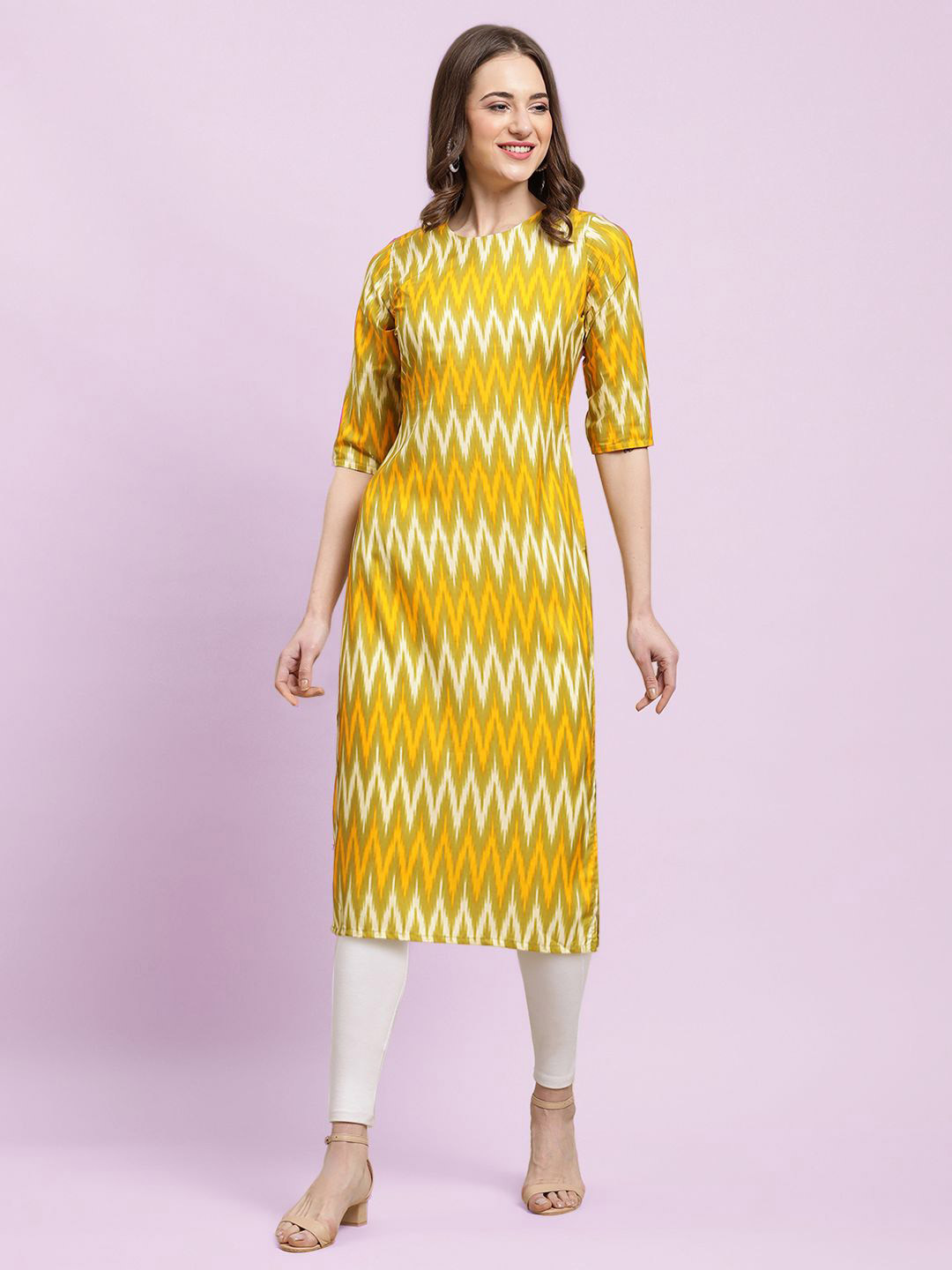 

Moda Rapido Printed Straight Kurta, Yellow
