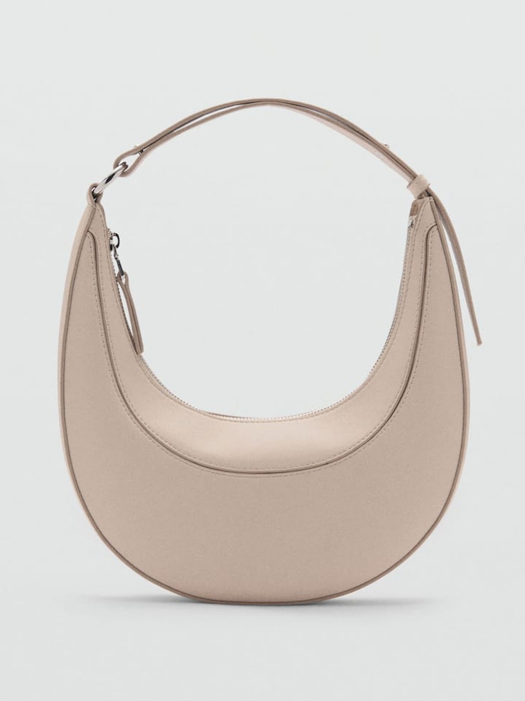 

MANGO Structured Shoulder Bag, Beige