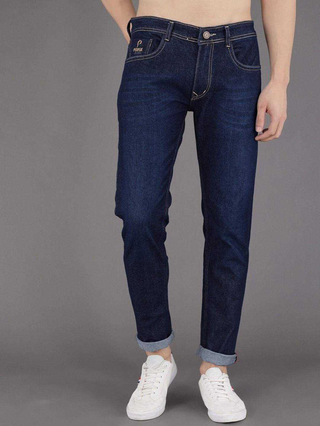 

Podge Men Slim Fit Mid-Rise Jeans, Blue