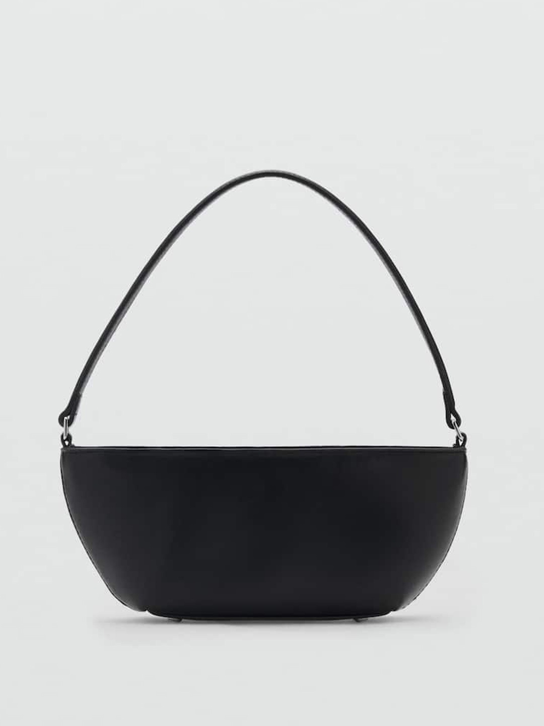 

MANGO Faux Leather Structured Shoulder Bag, Black