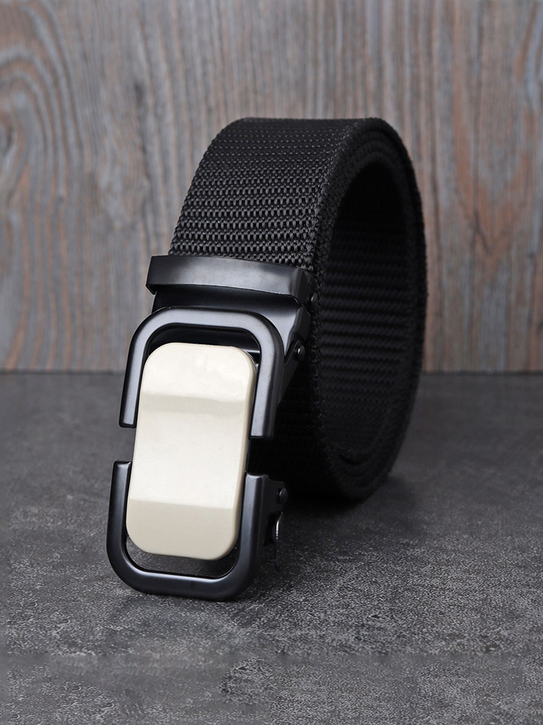 

Metronaut Men Textured Belt, Black