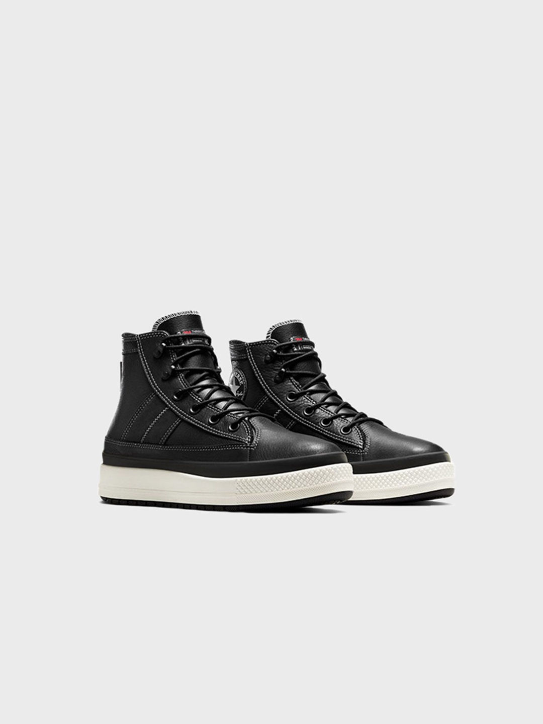 

Converse Ctas Unisex Leather High-Top Lace-Ups Sneakers, Black