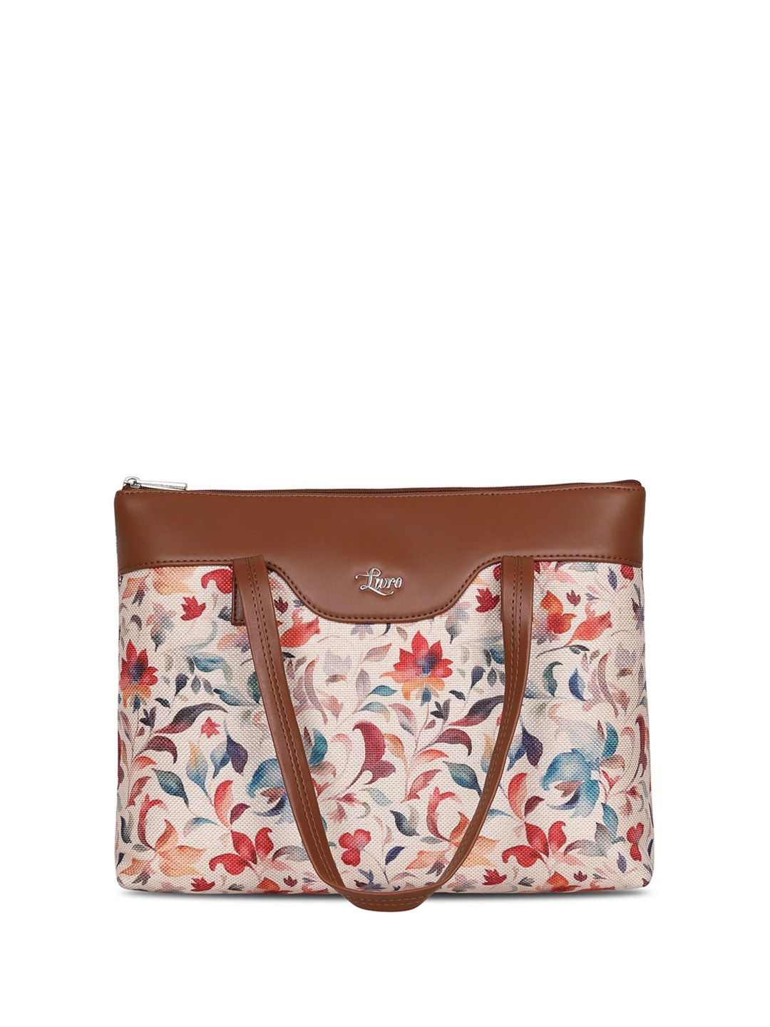 

LIVRO Floral Bucket Tote Bag, Brown