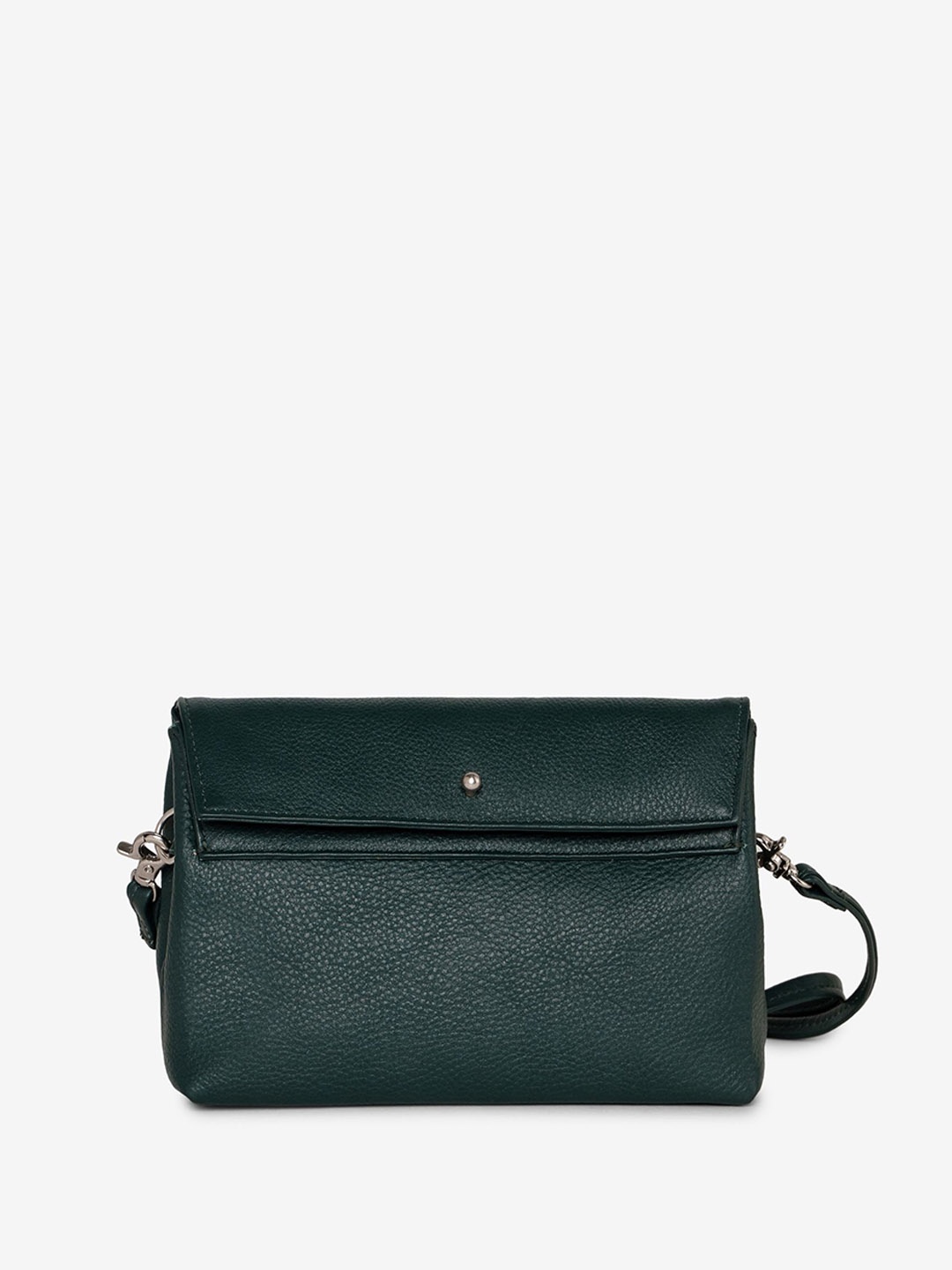 

KELBY HUSTON Textured Leather Structured Sling Bag, Green