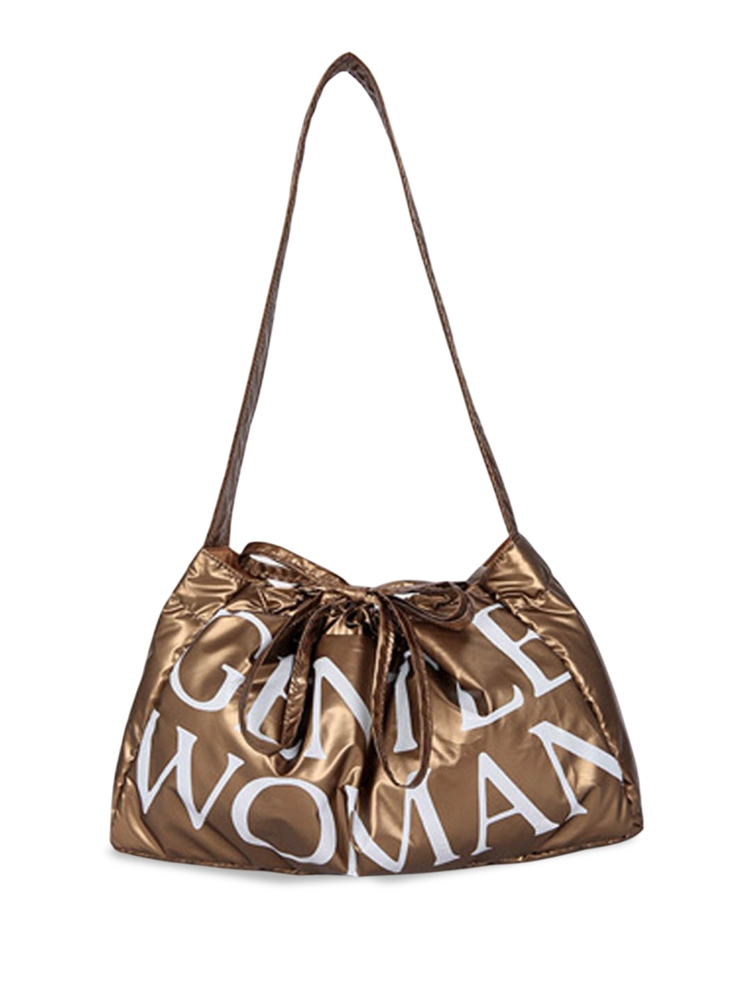 

StyleCast Floral Structured Sling Bag with Applique, Coffee brown