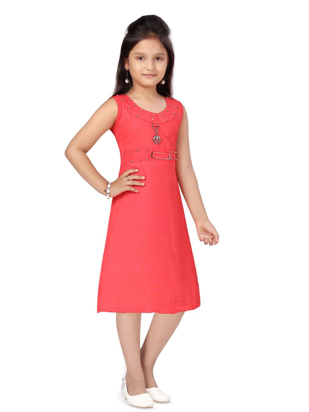 

HERE&NOW Fit & Flare Midi Dress, Red