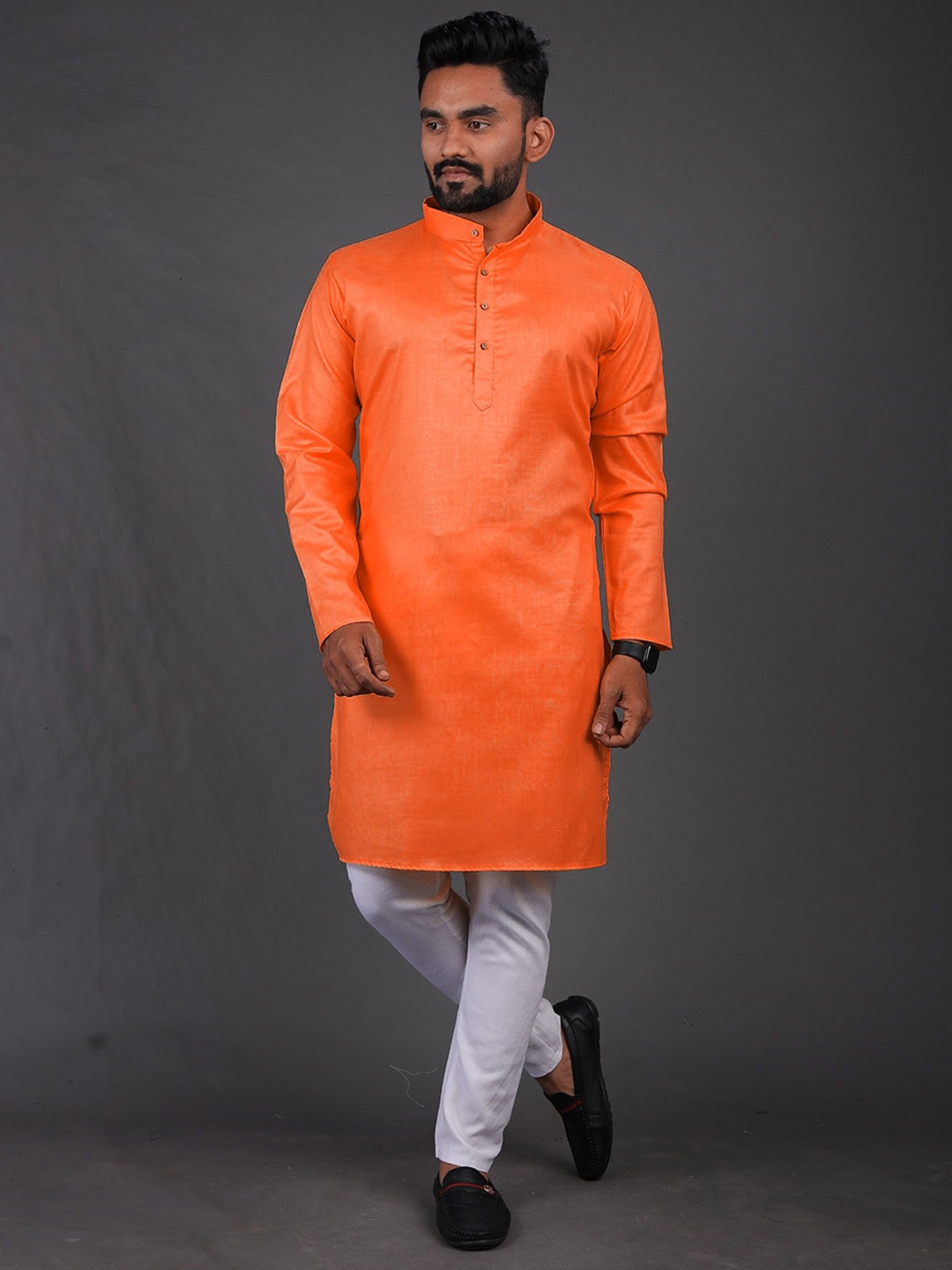 

BAESD Men Kurta, Orange