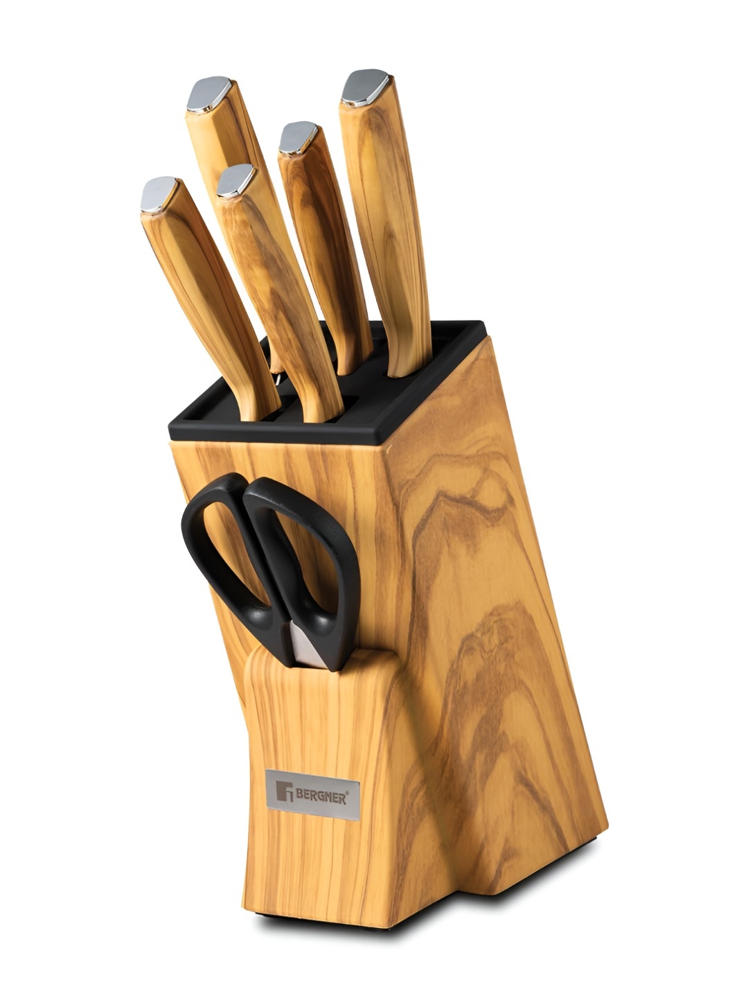 

BERGNER Olive Garden Brown and Black 7 Pieces Stainless Steel Knife