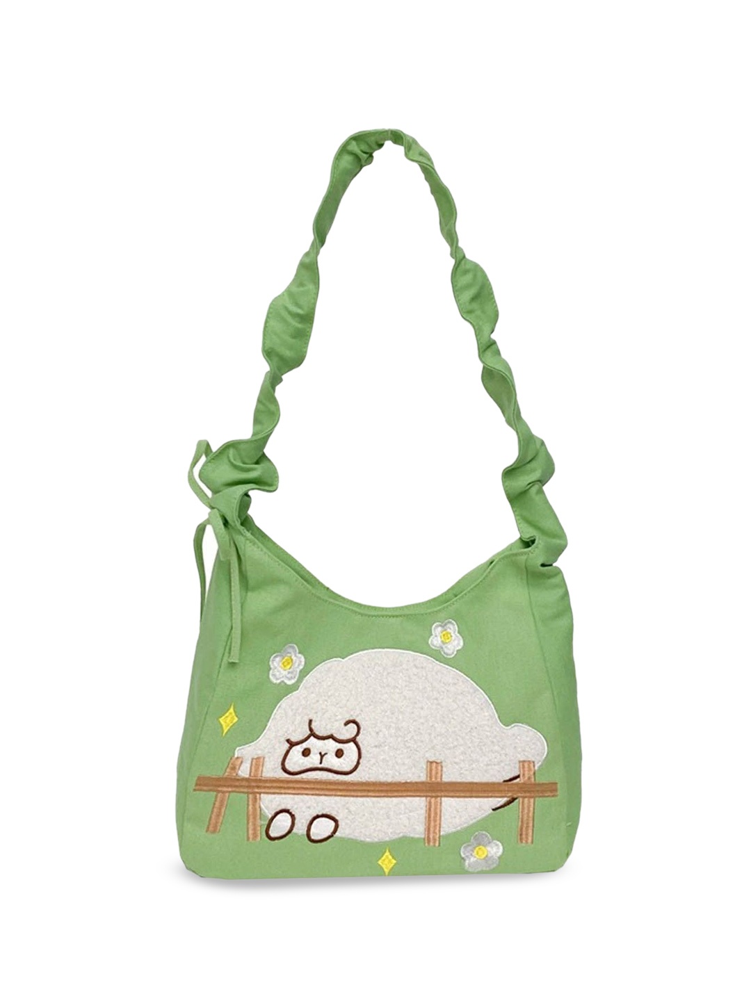 

StyleCast Structured Sling Bag with Applique, Green