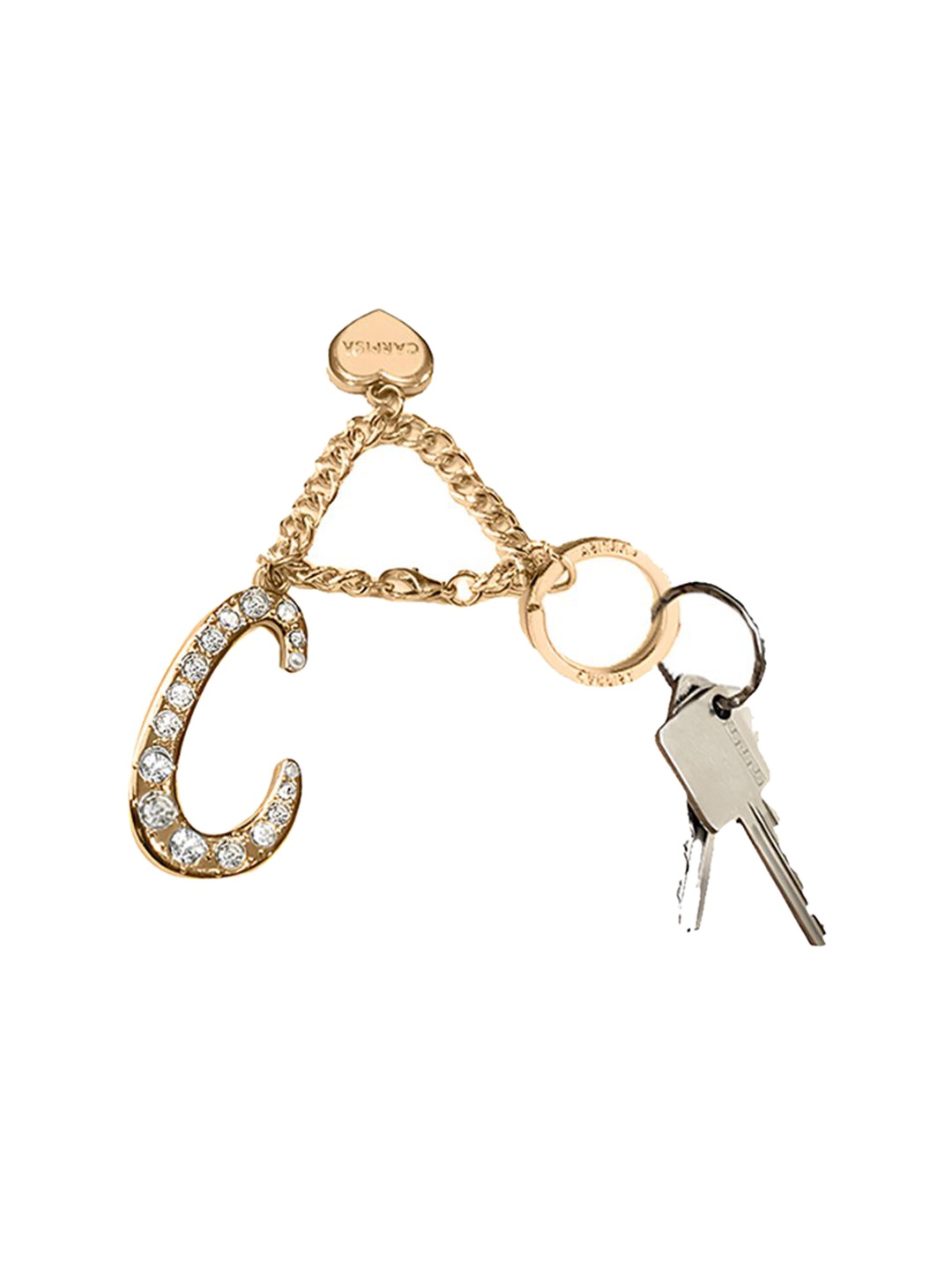 

Carpisa Embellished Metal Key Chain, Gold