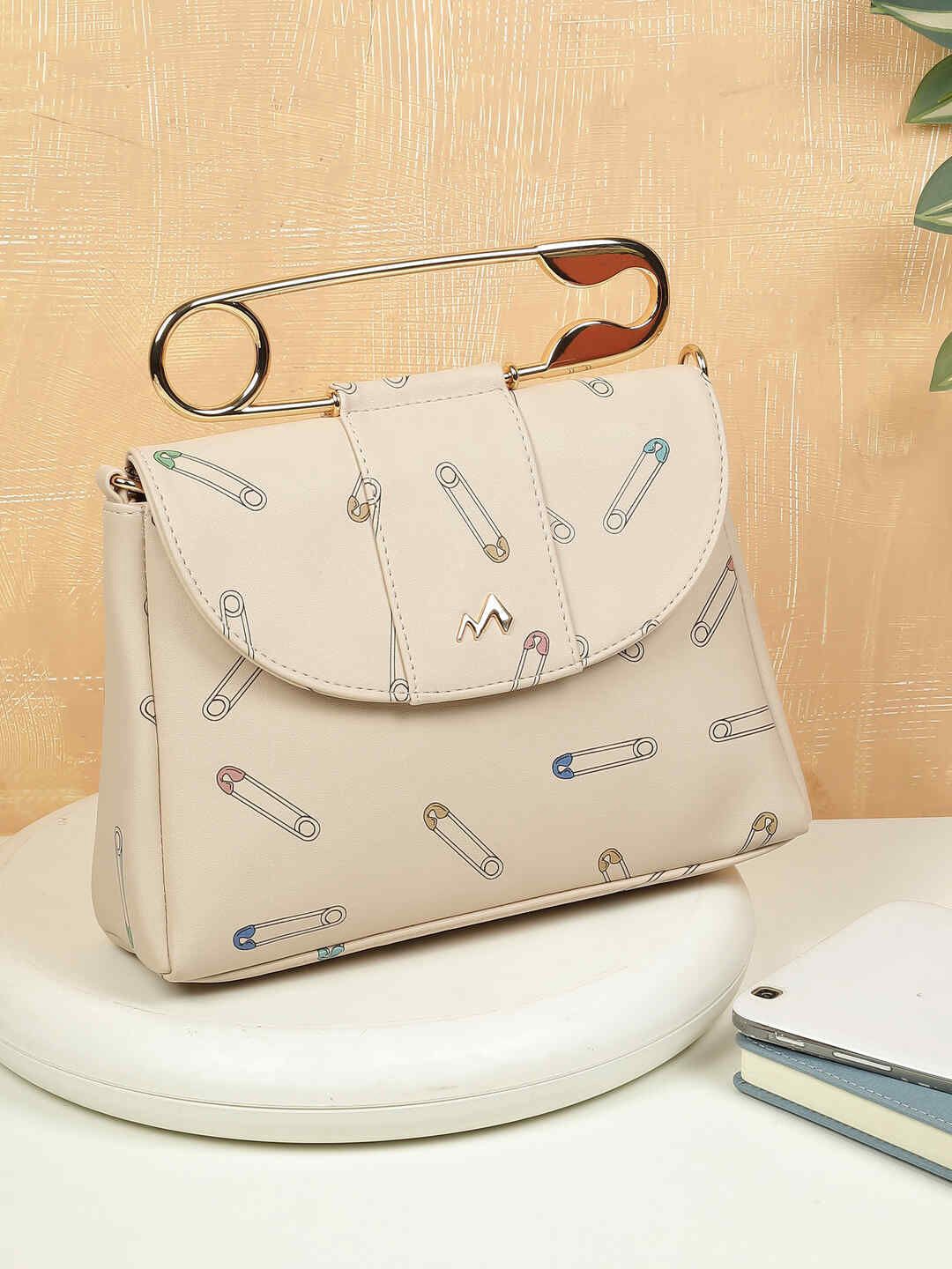 

Metro PU Bucket Sling Bag with Quilted, Beige