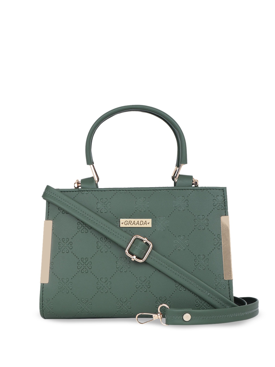 

GRAADA Structured Satchel, Green