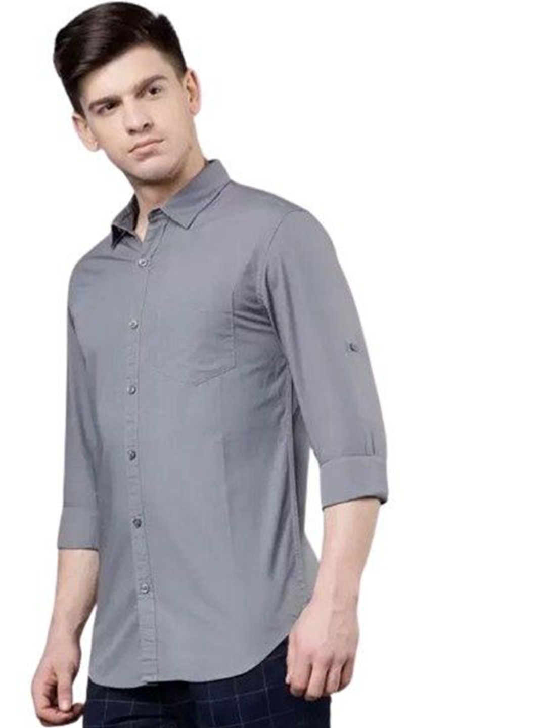 

ISUEL FAB Men Solid India Slim Fit Casual Shirt, Grey