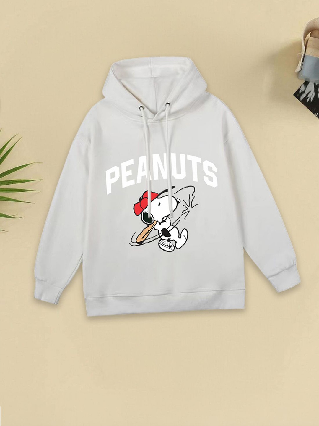 

FOREVER FRIDAY Girls Printed Hooded Cotton Sweatshirt, Grey