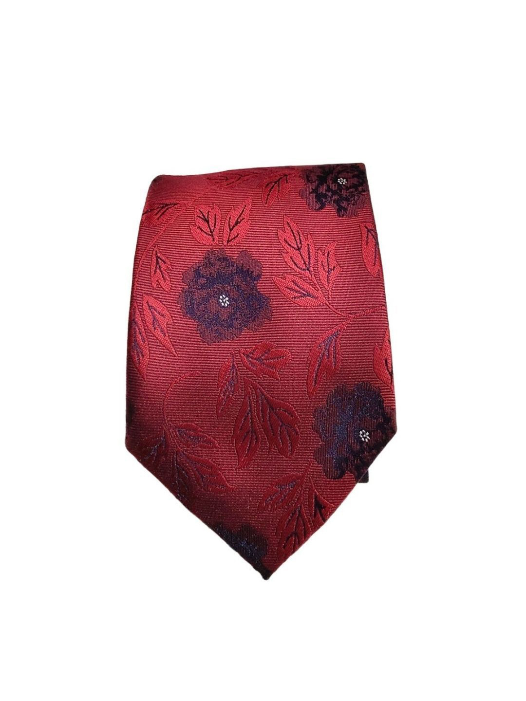 

Blacksmith Men Woven Design Broad Tie, Red