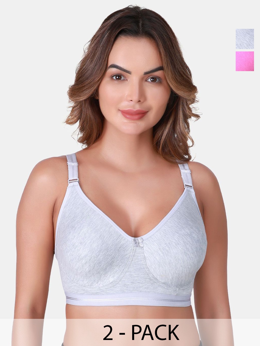 

SKDREAMS Full Coverage Bra pack of 2, White