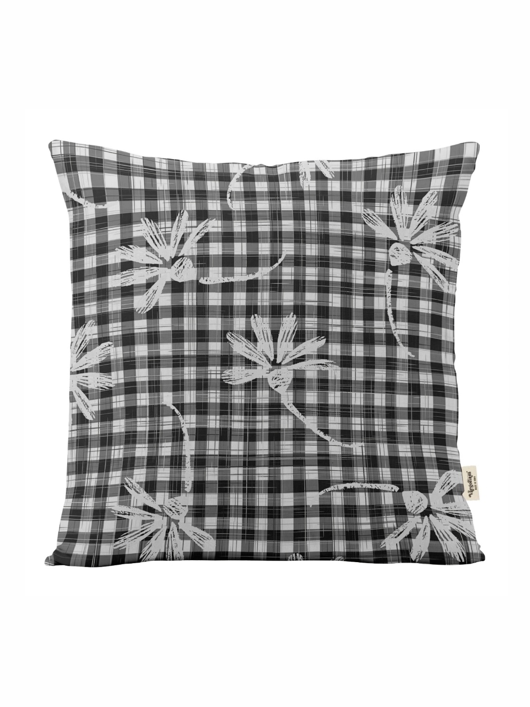 

Vargottam Black Set of 5 Geometric Square Cushion Covers