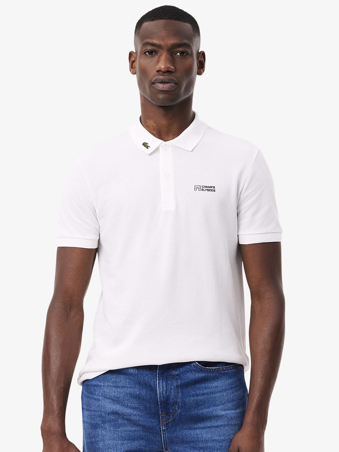 

Lacoste Men Polo Collar Pockets T-shirt, White