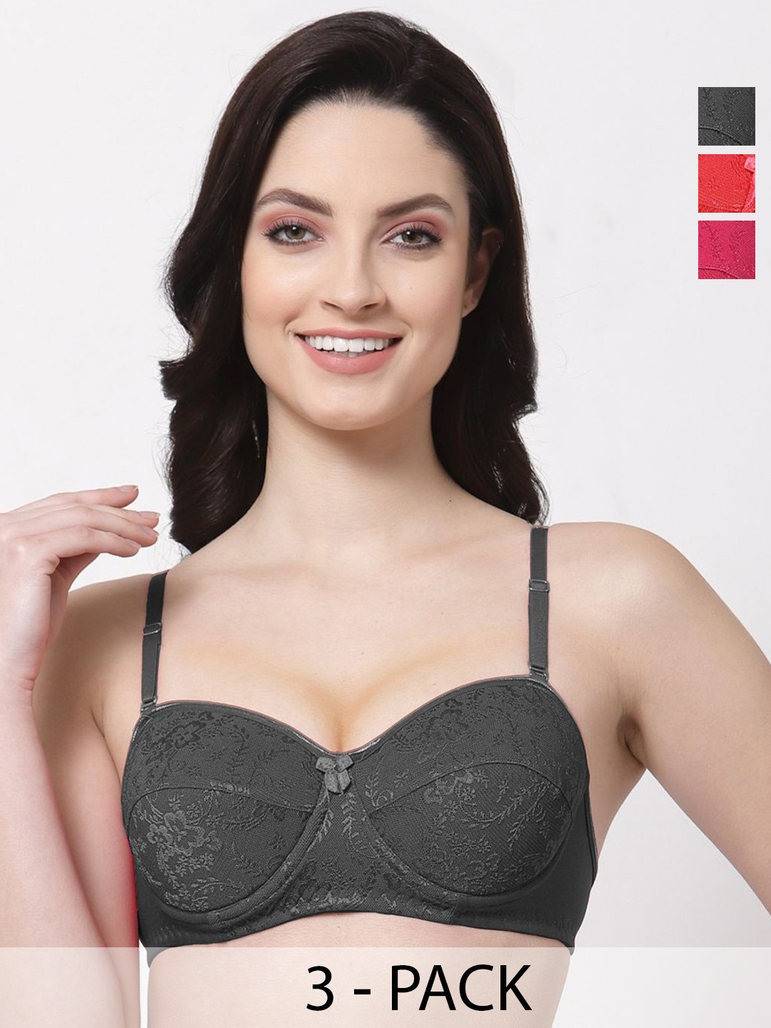 

SHYAM SONS FLAIR Bralette Bra Full Coverage Lightly Padded, Pink