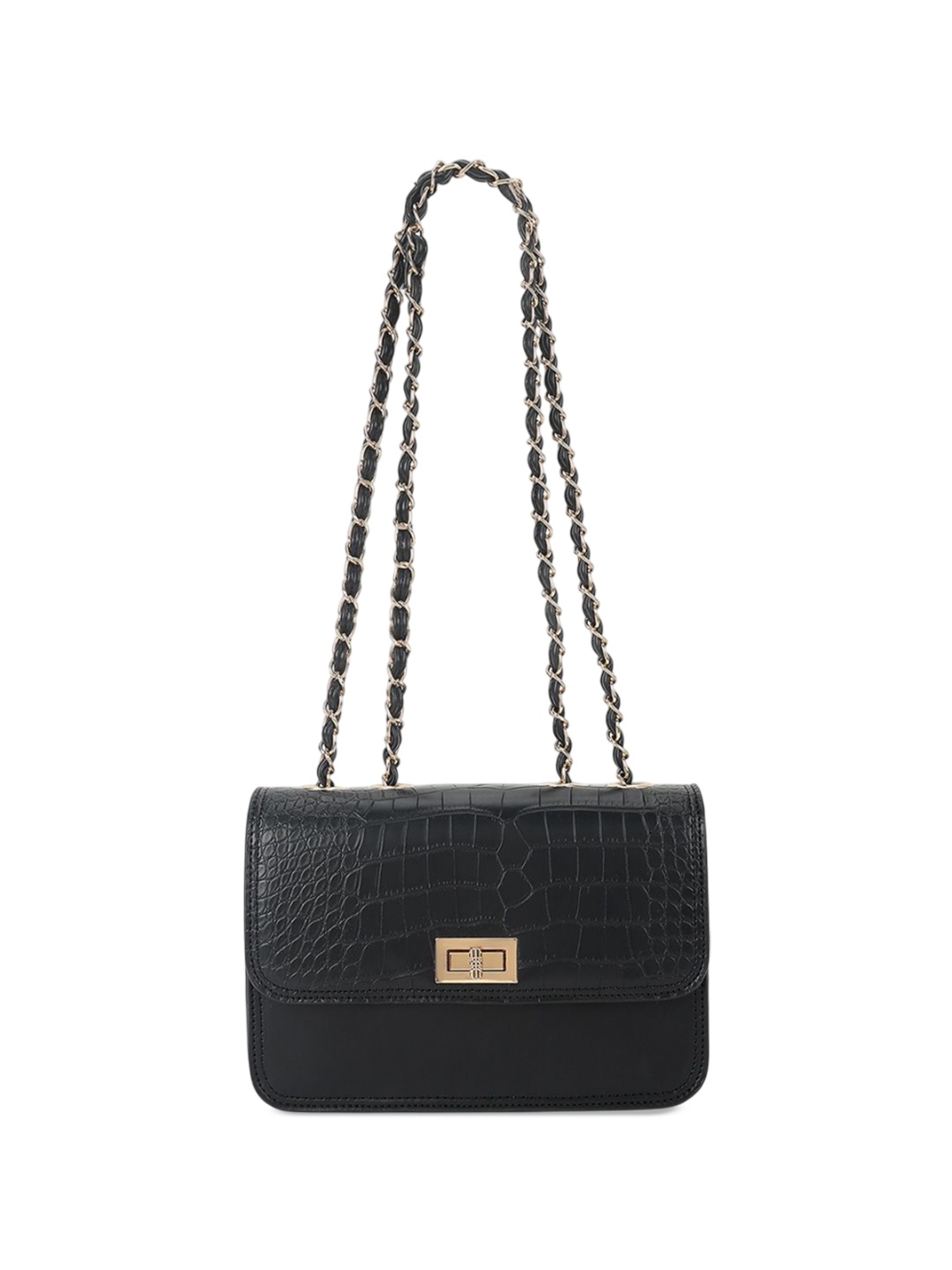 

Fastrack PU Structured Sling Bag with Quilted, Black