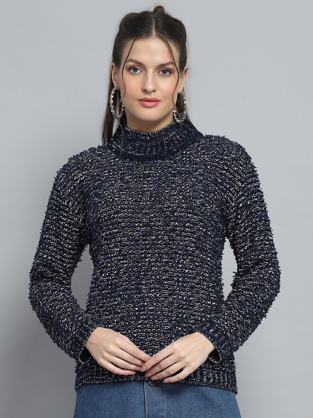 

Monte Carlo Women Woollen Top, Navy blue