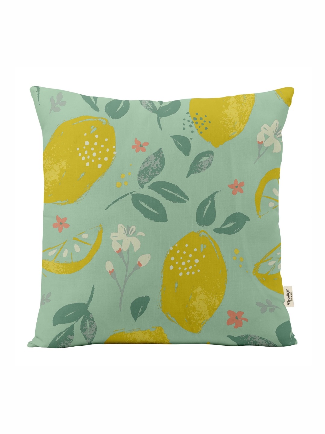 

Vargottam Green Set of 5 Floral Square Cushion Covers