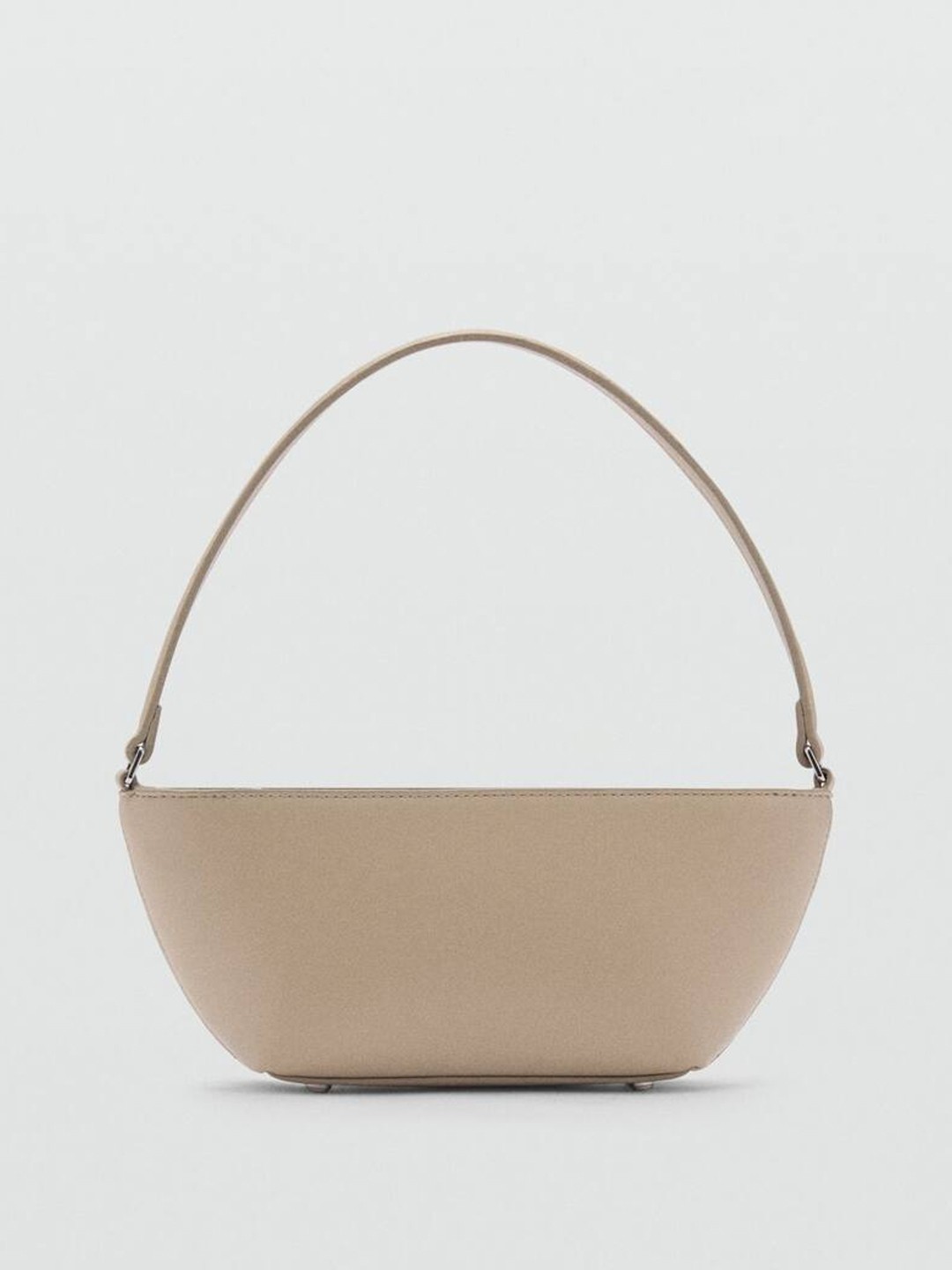 

MANGO Structured Shoulder Bag, Beige