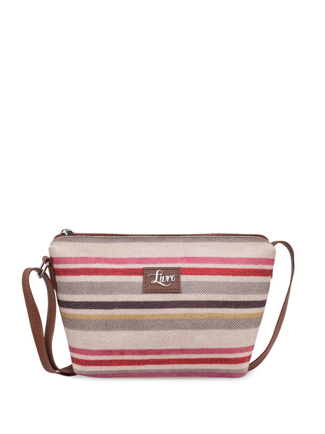 

LIVRO Floral Structured Sling Bag, Brown